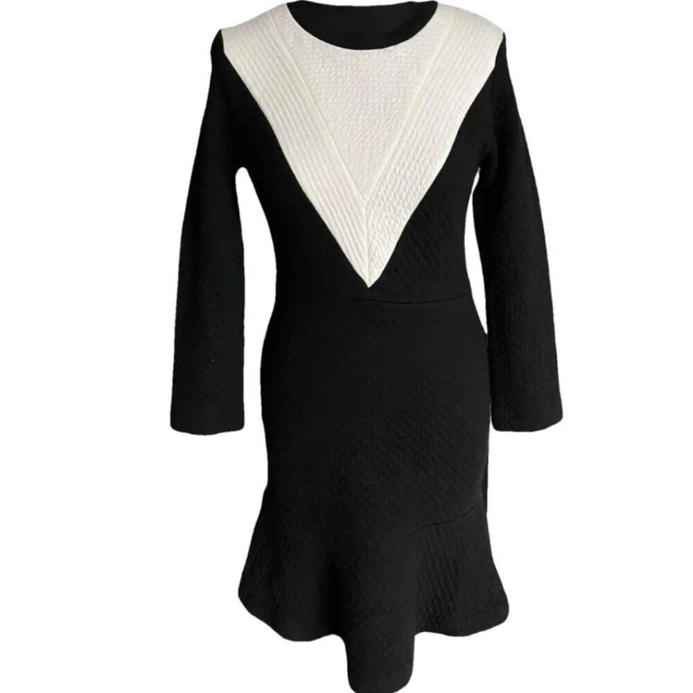 Sandro Elegant Little Black and White Dress